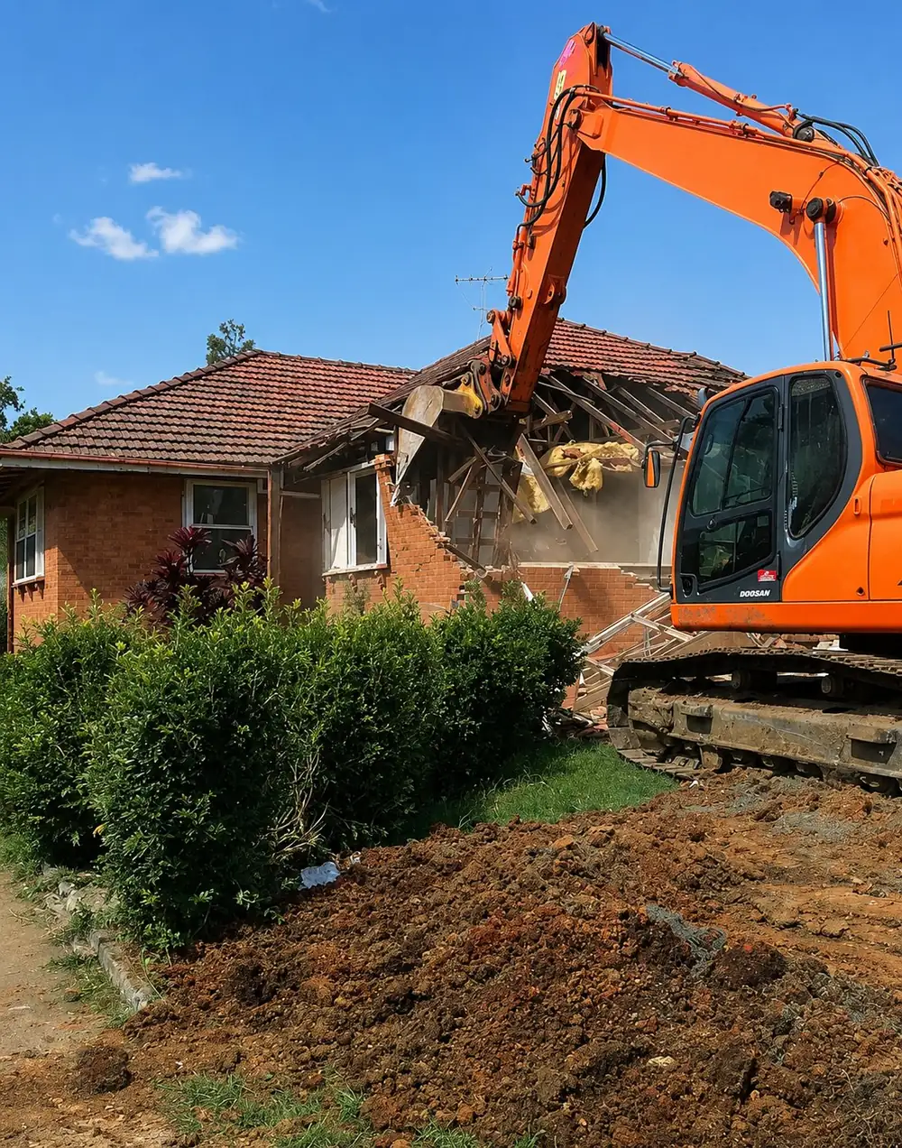 Demolition in progress